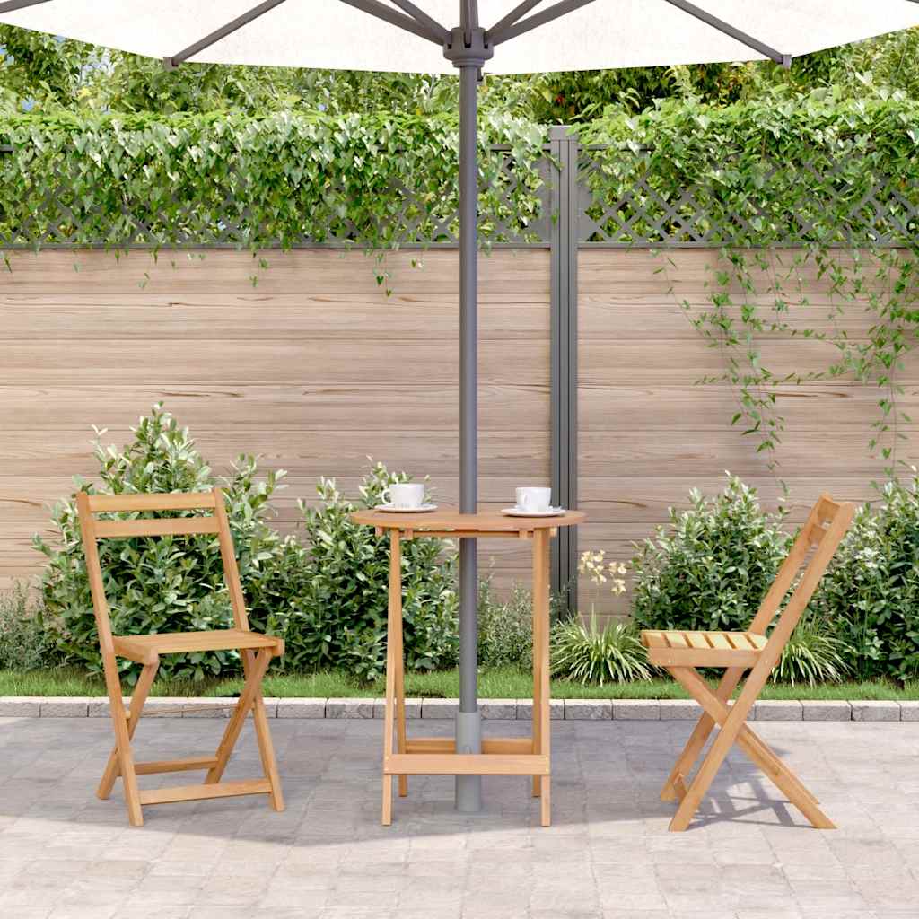 Klappbarer Gartentisch 60 x 75 cm Massivholz Akazie